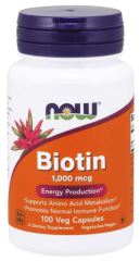Biotina 1000 mcg con Vitamina C 100 Cápsulas
